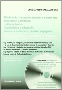 Books Frontpage Matrimonio. Contrayentes del mismo o diferente sexo. Separación y divorcio. Unión de hecho. Acogimiento y adopción. Violencia de género. Pensión impagada