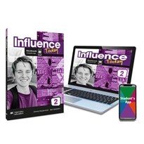 Books Frontpage INFLUENCE TODAY 2 Workbook, Competence Evaluation Tracker y Student's App