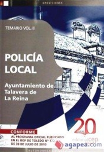 Books Frontpage Policía Local Ayuntamiento de Talavera de La Reina. Temario Vol. II.