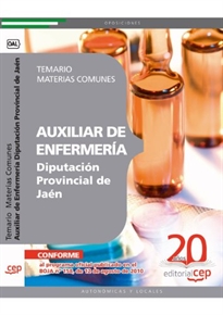 Books Frontpage Auxiliar de Enfermería Diputación Provincial de Jaén. Temario Materias Comunes