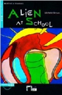 Books Frontpage Alien At School. Collection The Black Cat. Auxiliar Eso.