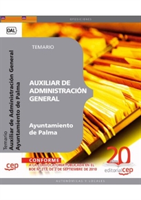 Books Frontpage Auxiliar de Administración General Ayuntamiento de Palma. Temario