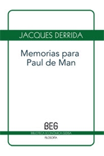 Books Frontpage Memorias para Paul de Man