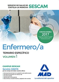 Books Frontpage Enfermero/a del Servicio de Salud de Castilla-La Mancha (SESCAM). Temario específico volumen 1
