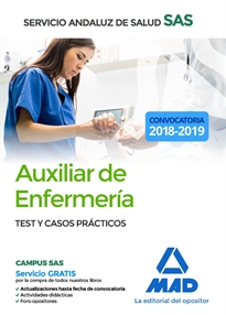 Books Frontpage Auxiliar Enfermería del Servicio Andaluz de Salud. Test y casos prácticos