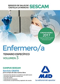 Books Frontpage Enfermero/a del Servicio de Salud de Castilla-La Mancha (SESCAM). Temario específico volumen 3