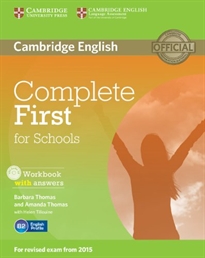 Books Frontpage Complete First for Schools Workbook with Answers with Audio CD