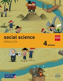 Books Frontpage Social science. 4 Primary. Savia. Andalucía