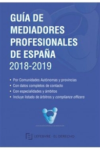 Books Frontpage Guía de Mediadores Profesionales de España 2018-2019