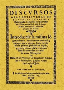 Books Frontpage Discursos de la antigüedad de la lengua cantabra bascongada