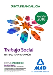 Books Frontpage Trabajador Social  de la Junta de Andalucía. Test del temario común