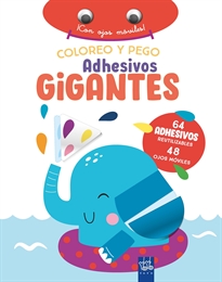 Books Frontpage Coloreo y pego adhesivos gigantes. Elefante