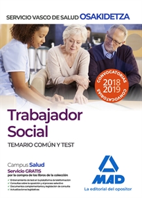 Books Frontpage Trabajador Social de Osakidetza-Servicio Vasco de Salud. Temario común y test