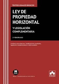 Books Frontpage Ley de propiedad horizontal y legislación complementaria