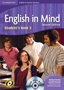 Books Frontpage English in Mind for Spanish Speakers Level 3 Student's Book with DVD-ROM