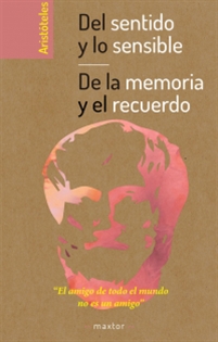 Books Frontpage Del sentido y lo sensible y de la memoria y el recuerdo