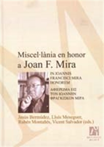 Books Frontpage Miscel·lània en honor a Joan F. Mira