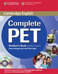 Books Frontpage Complete PET Student's Book without answers with CD-ROM