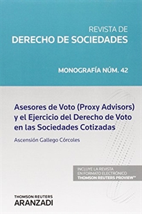 Books Frontpage Asesores de Voto (Proxy Advisors) y el Ejercicio del Derecho de Voto en las Sociedades Cotizadas (Papel + e-book)