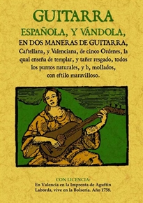 Books Frontpage Guitarra española, y vandola, en dos maneras de guitarra, castellana y valenciana