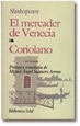 Front pageEl mercader de Venecia. Coriolano