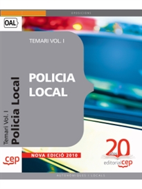 Books Frontpage Policia Local. Temari Vol. I.