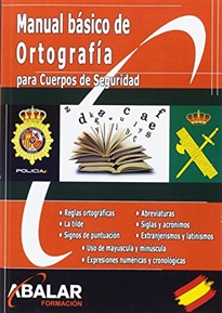 Books Frontpage MANUAL BÁSICO DE ORTOGRAFÍA PARA OPOSICIONES A CUERPOS DE SEGURIDAD