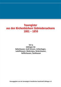 Books Frontpage Trauregister aus den Kirchenbüchern Südniedersachsens 1801 - 1850