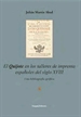 Front pageEl Quijote en los talleres de imprenta españoles del siglo XVIII