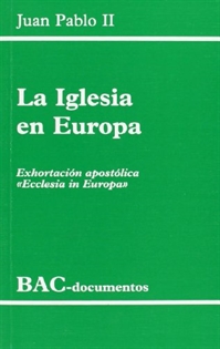 Books Frontpage La Iglesia en Europa. Exhortación apostólica Ecclesia in Europa