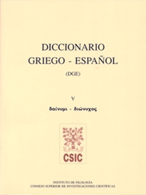 Books Frontpage Diccionario griego-español (DGE). Tomo V (Dainymi-Dionychos)