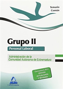 Books Frontpage Grupo II Personal Laboral de la Administración de la Comunidad Autónoma de Extremadura. Temario Común
