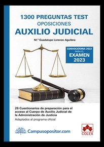 Books Frontpage 1300 preguntas Test. Oposiciones Auxilio Judicial