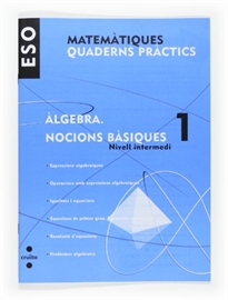 Books Frontpage Matemàtiques. Quaderns pràctics. Àlgebra 1. Nocions bàsiques. ESO