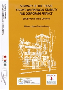 Books Frontpage Summary of the thesis: "Essays on financial stability and corporate finance"