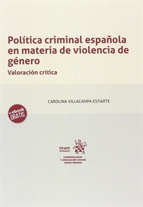 Books Frontpage Política criminal española en materia de violencia género.