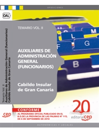 Books Frontpage Auxiliares de Administración General del Cabildo Insular de Gran Canaria (funcionarios). Temario Vol. II.