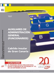 Books Frontpage Auxiliares de Administración General del Cabildo Insular de Gran Canaria (funcionarios). Test