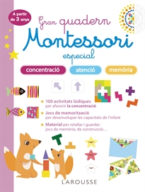 Books Frontpage Gran quadern Montessori especial concentració, atenció i memoria. A partir de 3 anys