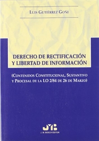 Books Frontpage Derecho de rectificación y libertad de información.