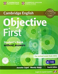 Books Frontpage Objective First for Spanish Speakers Student's Book without Answers with CD-ROM with 100 Writing Tips