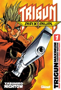 Books Frontpage Trigun maximum, Deep space planet future gun actino 1