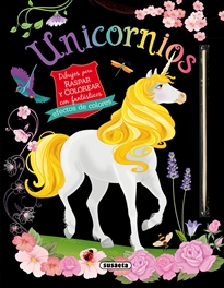 Books Frontpage Unicornios. Dibujos para raspar y colorear