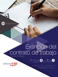 Books Frontpage Extinción del contrato de trabajo (ADGD106PO). Especialidades formativas