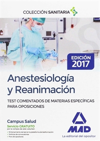 Books Frontpage Anestesiología y Reanimación. Test comentados de materias específicas para oposiciones