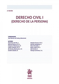 Books Frontpage Derecho Civil I (Derecho de la Persona) 3ª Edición 2022