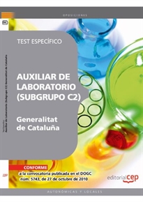 Books Frontpage Auxiliar de Laboratorio de la Generalitat de Cataluña (Subgrupo C2). Test Específico