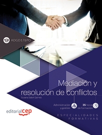 Books Frontpage Mediación y resolución de conflictos (ADGD178PO). Especialidades formativas