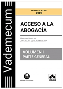 Books Frontpage Vademecum Acceso a la abogacía. Volumen I. Parte general