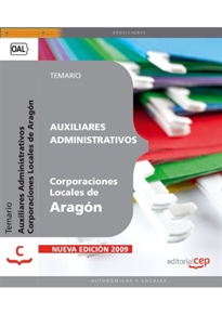 Books Frontpage Auxiliares Administrativos Corporaciones Locales de Aragón. Temario